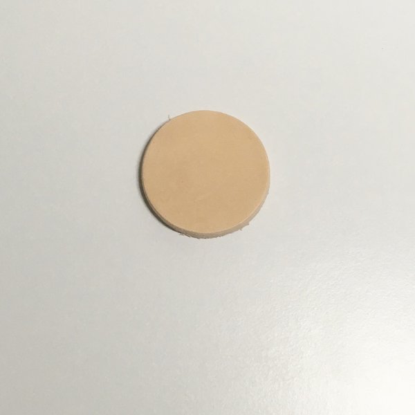 Runde beige Blankleder-Stanzteile zum punzieren 30 mm