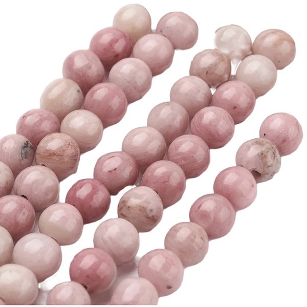 Natürliche altrosa Rhodonit Perlen-Stränge